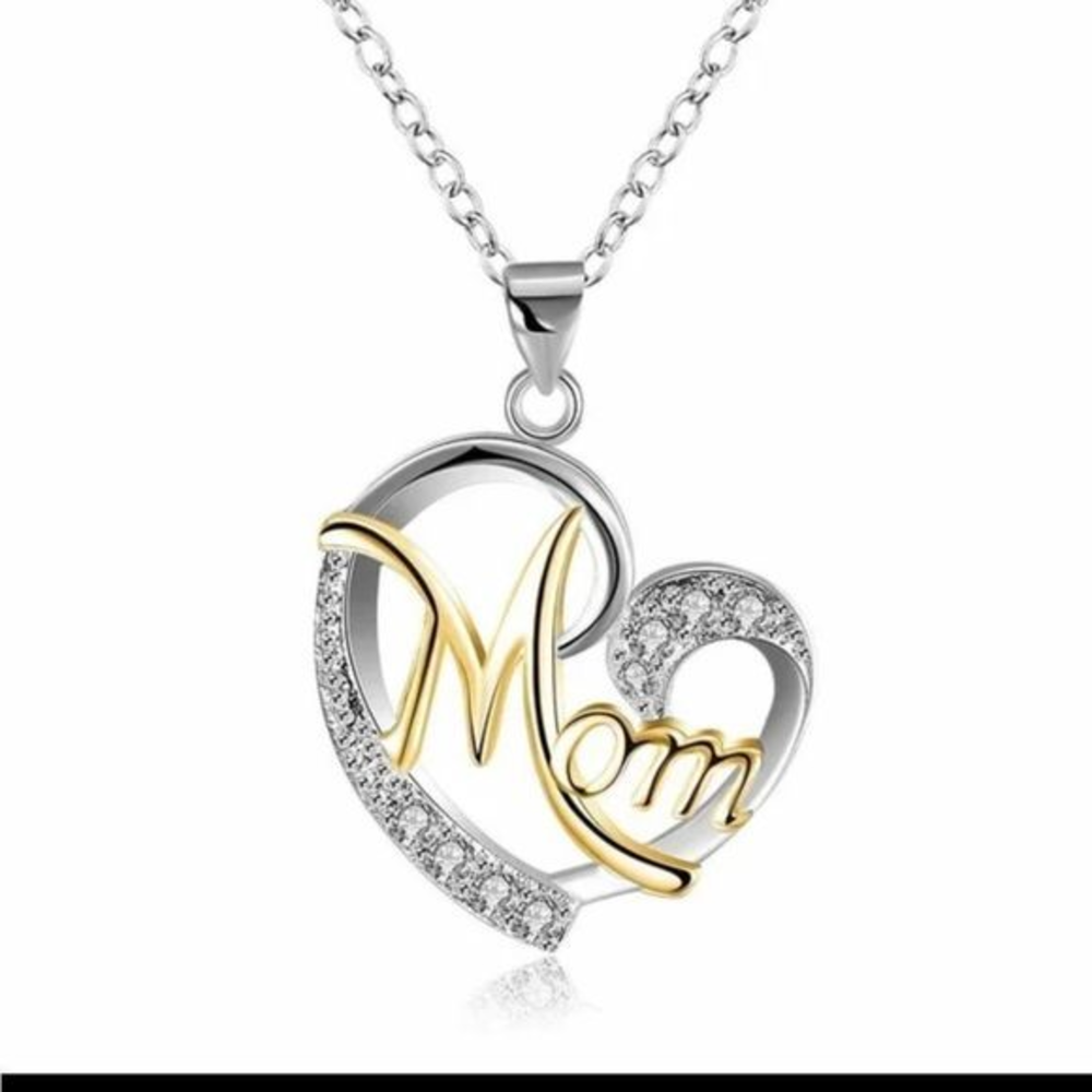 Mom‎ Mothers Day Heart Pendant Necklace